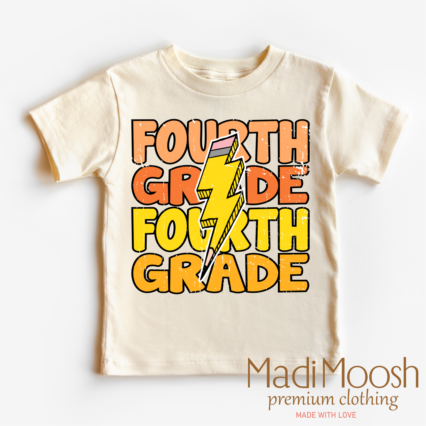 Fourth Grade Lightning Bolt Shirt - School Shirt