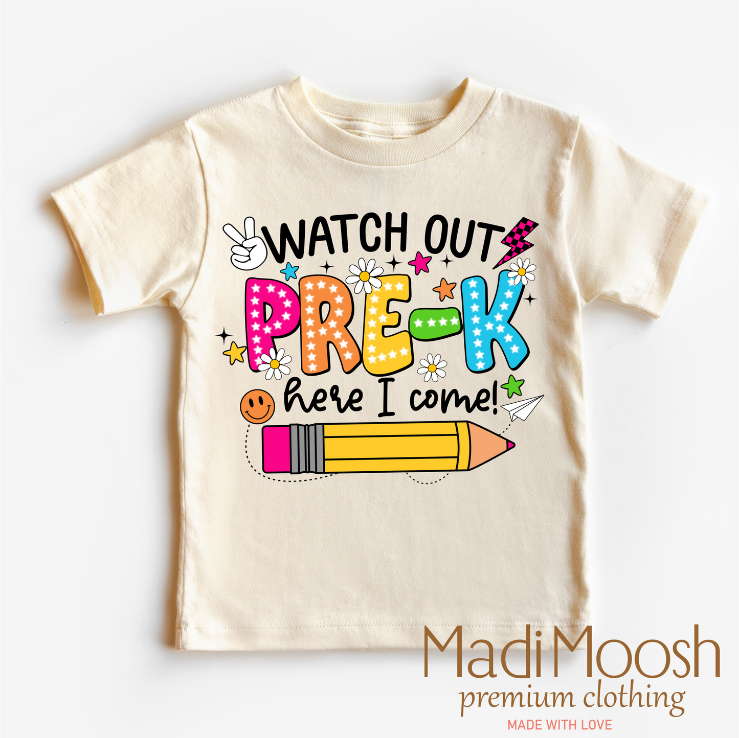 Watch Out Pre-K Here I Come Shirt - Back To School Shirt