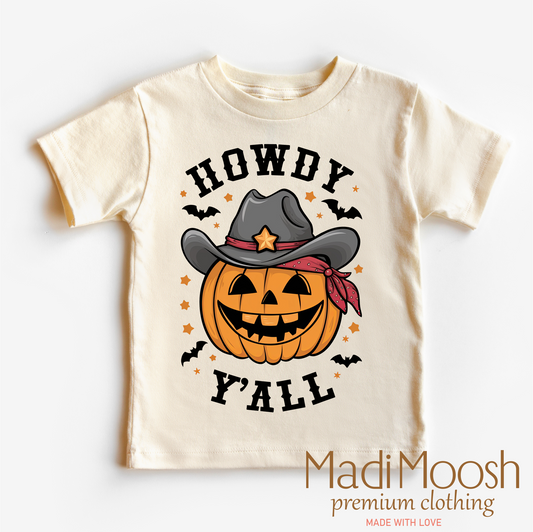 Howdy Y'all Fall Pumpkin Shirt - Halloween Tee