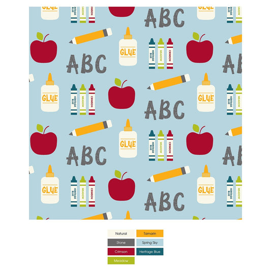Print Dog Bandana in Spring Sky First Day of School