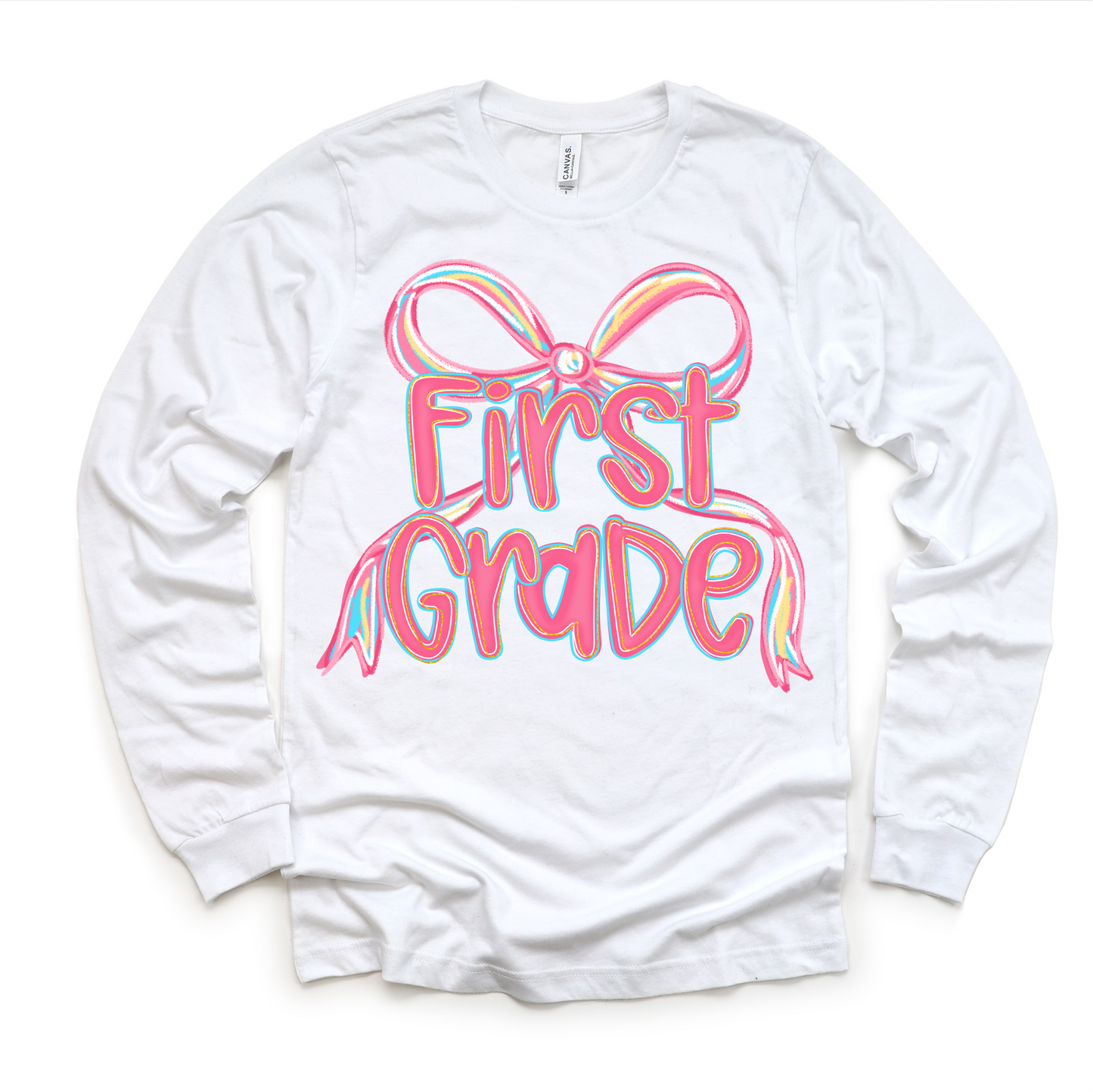 Girls 1st Grade Bow Back To School Shirt - First Day Of School Tee