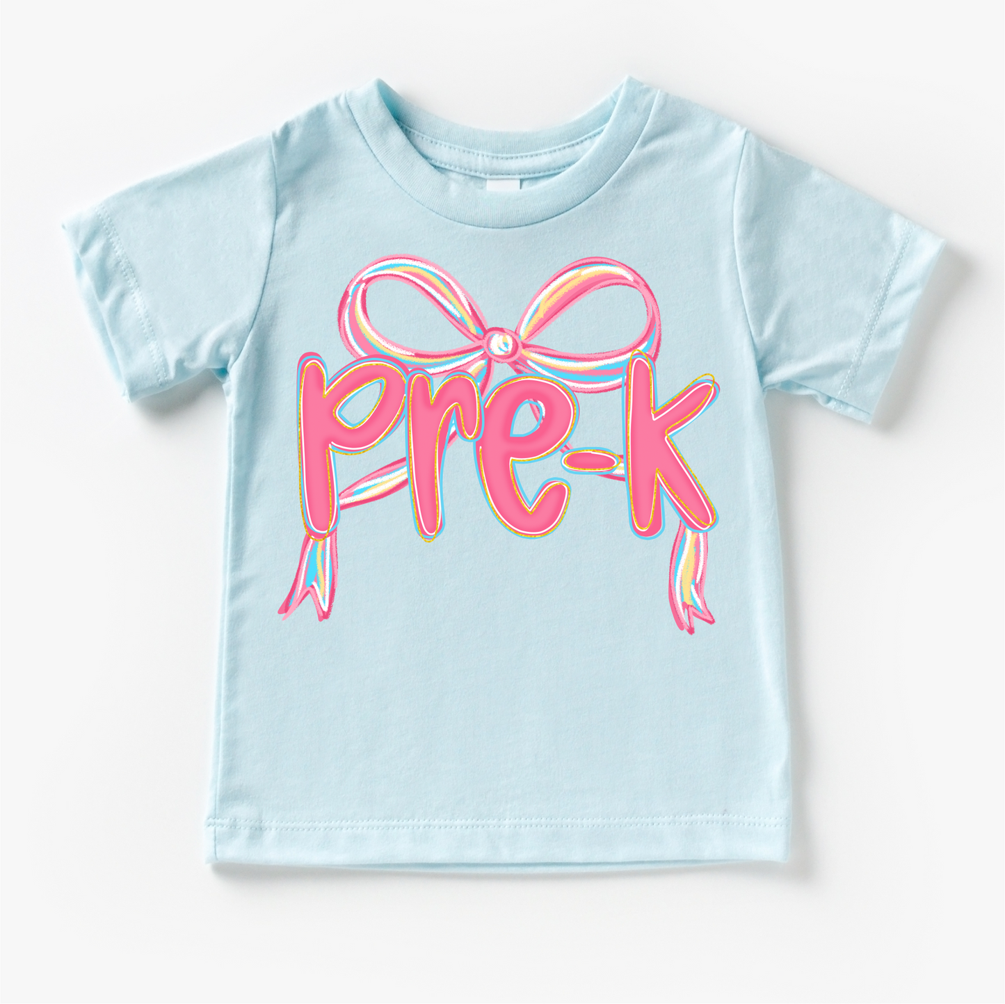 Girls Pre-K Bow Back To School Shirt - First Day Of School Tee