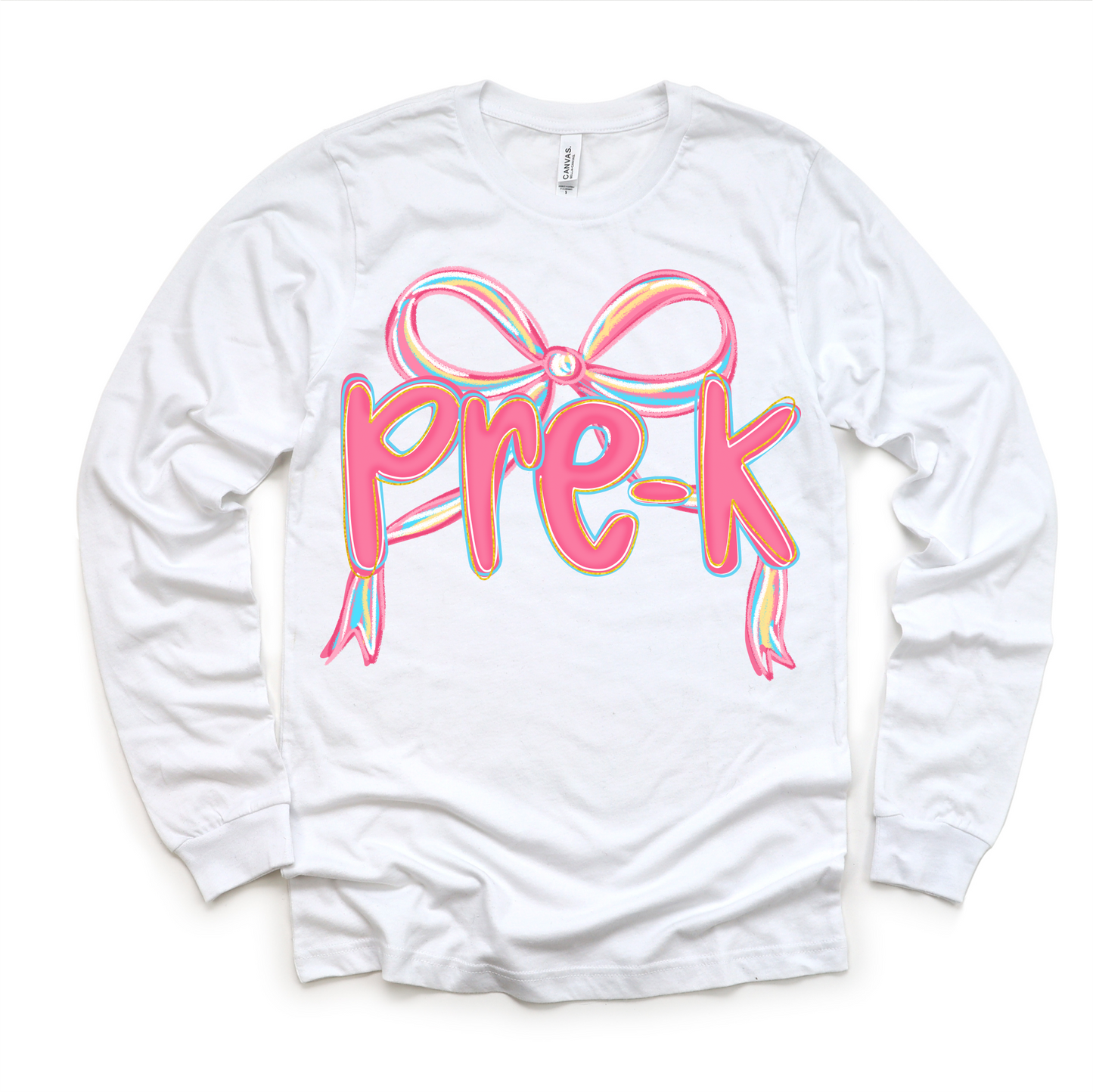 Girls Pre-K Bow Back To School Shirt - First Day Of School Tee