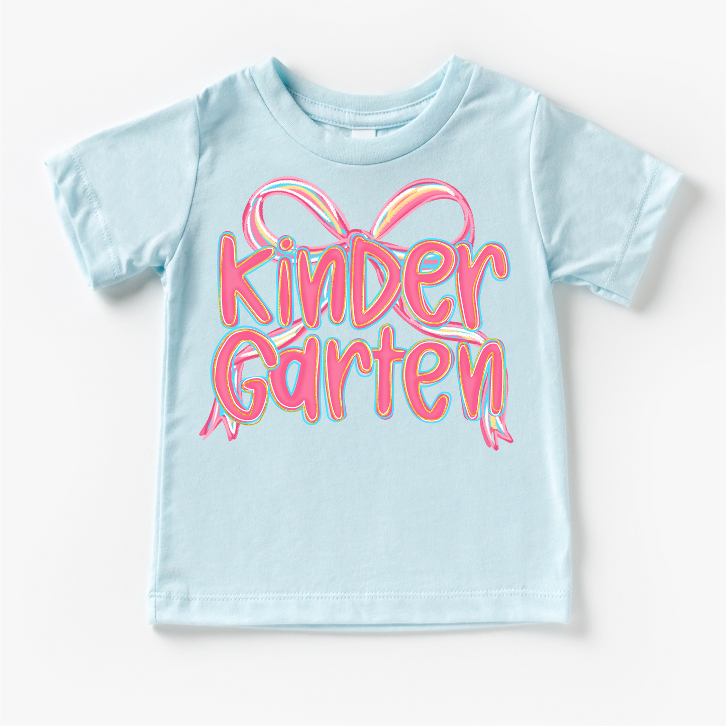 Girls Kindergarten Bow Back To School Shirt - First Day Of School Tee
