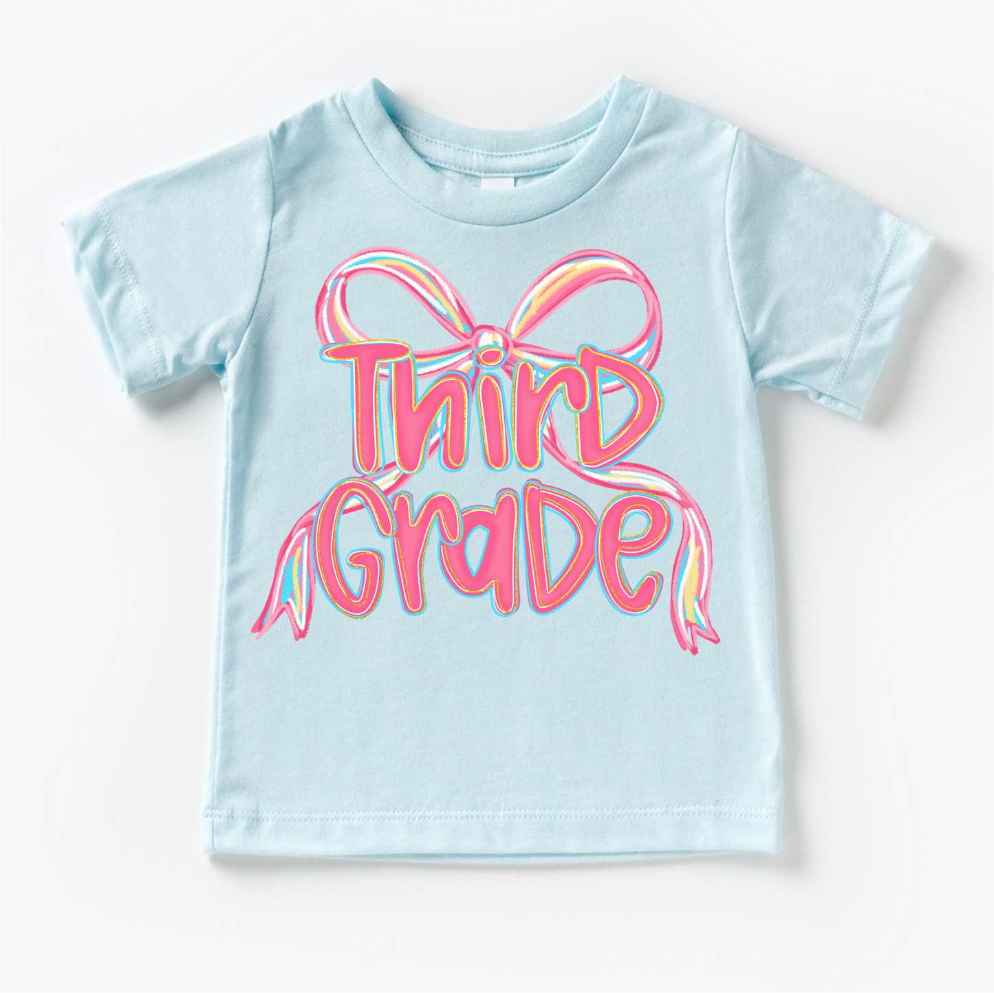 Girls 3rd Grade Bow Back To School Shirt - First Day Of School Tee