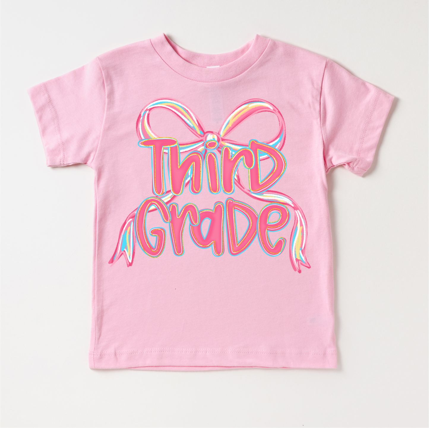 Girls 3rd Grade Bow Back To School Shirt - First Day Of School Tee