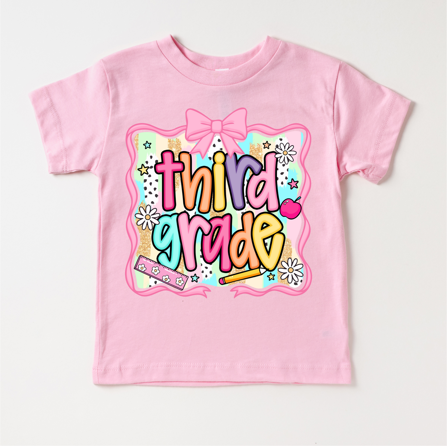 Girls Third Grade School Shirt - Back To School Tee