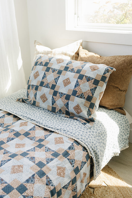 Patchwork Print Muslin Pillow Case