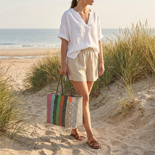 Maya Woven Super Tote