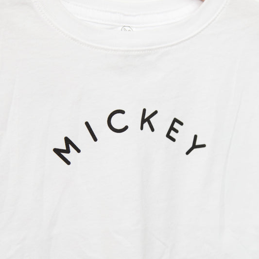 Mickey White | baby onesie