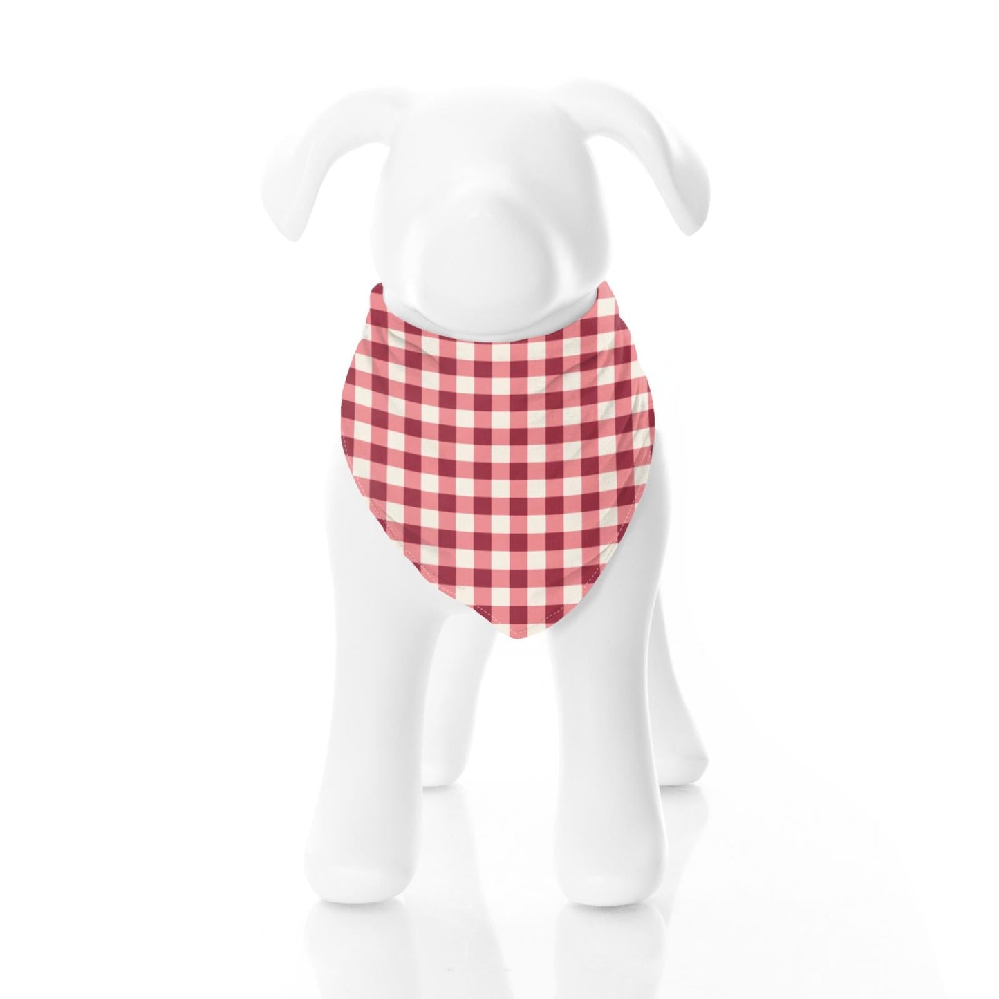 Print Dog Bandana in Wild Strawberry Gingham