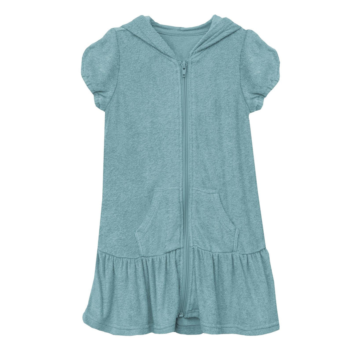 Terry Ruffle Swim Cover-Up in Glacier