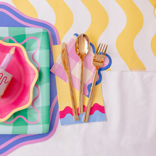 Gold Disposable Utensil Set (30 ct)