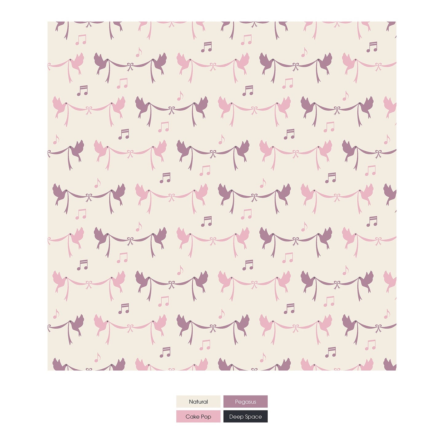 Print Coverall with 2 Way Zipper in Natural Bird Banner