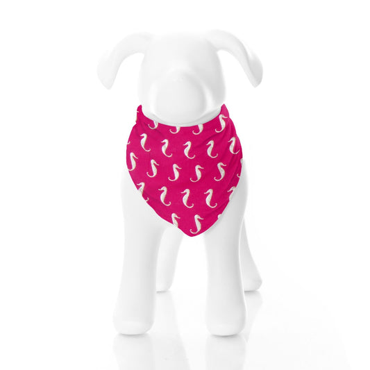 Print Dog Bandana in Prickly Pear Mini Seahorse