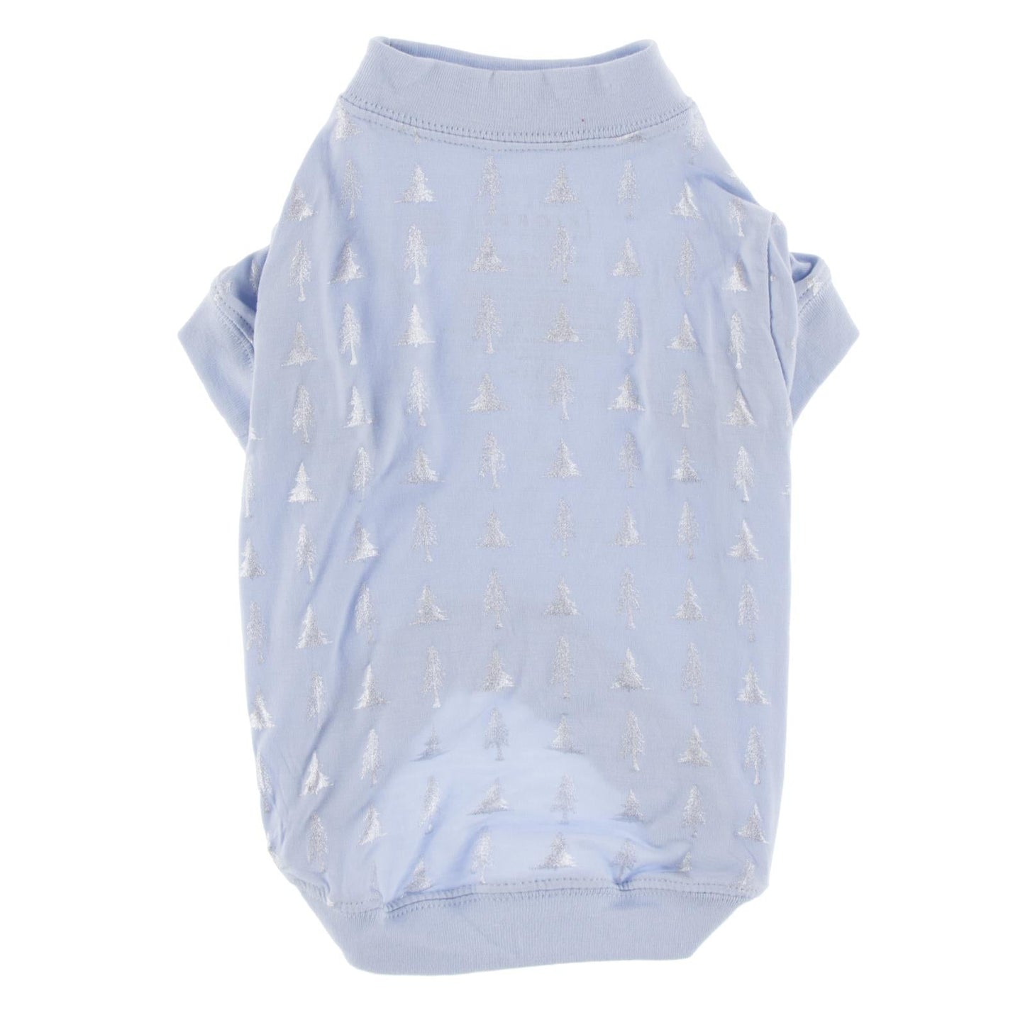 Print Dog Jammies in Frost Silver Trees