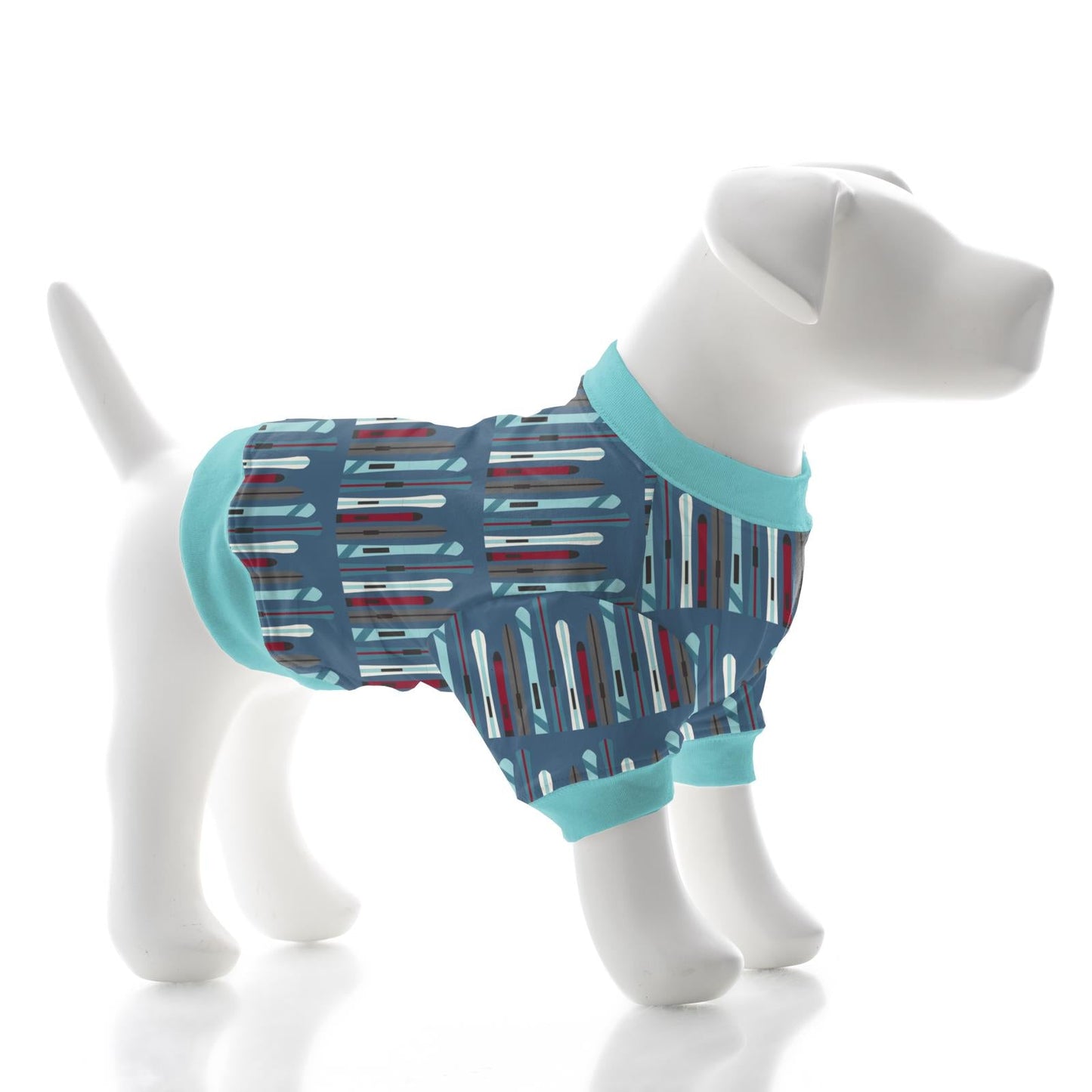 Print Dog Jammies in Twilight Skis