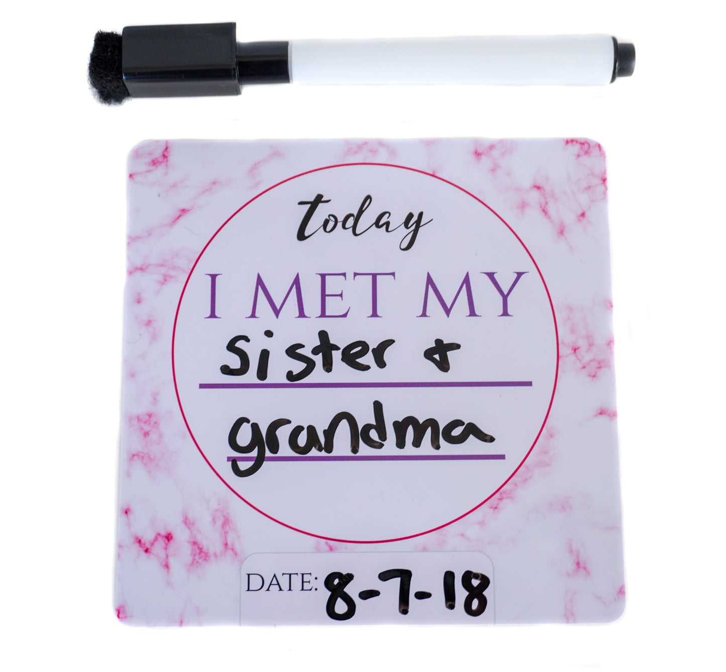 Girl Plastic NICU Milestone Cards w/ Marker