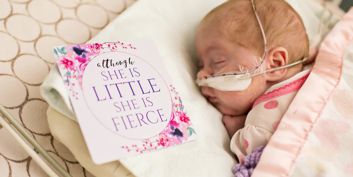 Girl Plastic NICU Milestone Cards w/ Marker