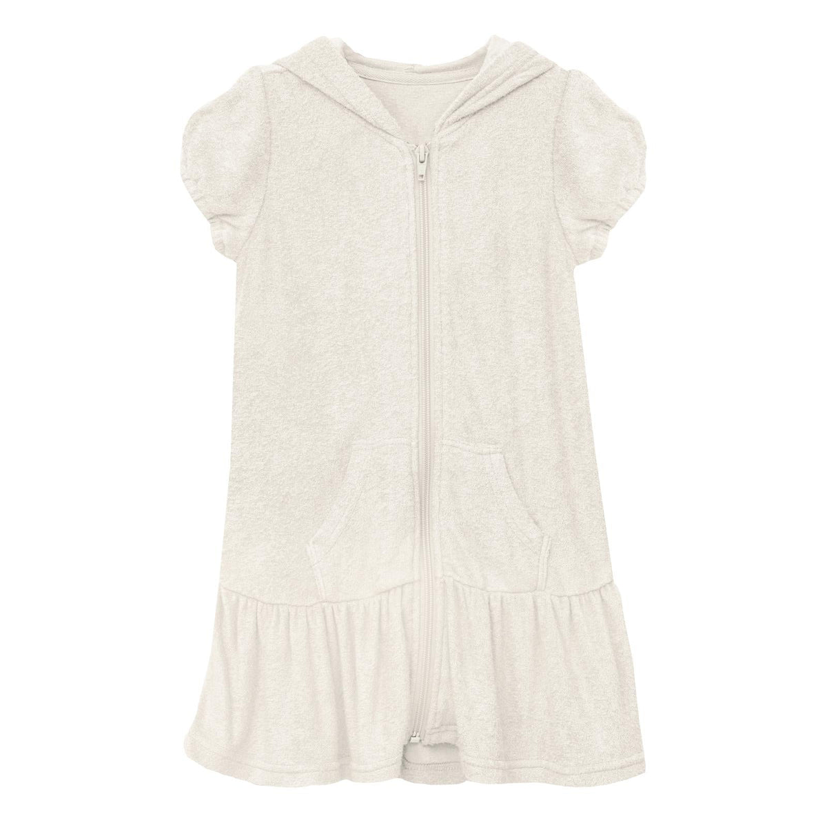 Terry Ruffle Swim Cover-Up in Natural