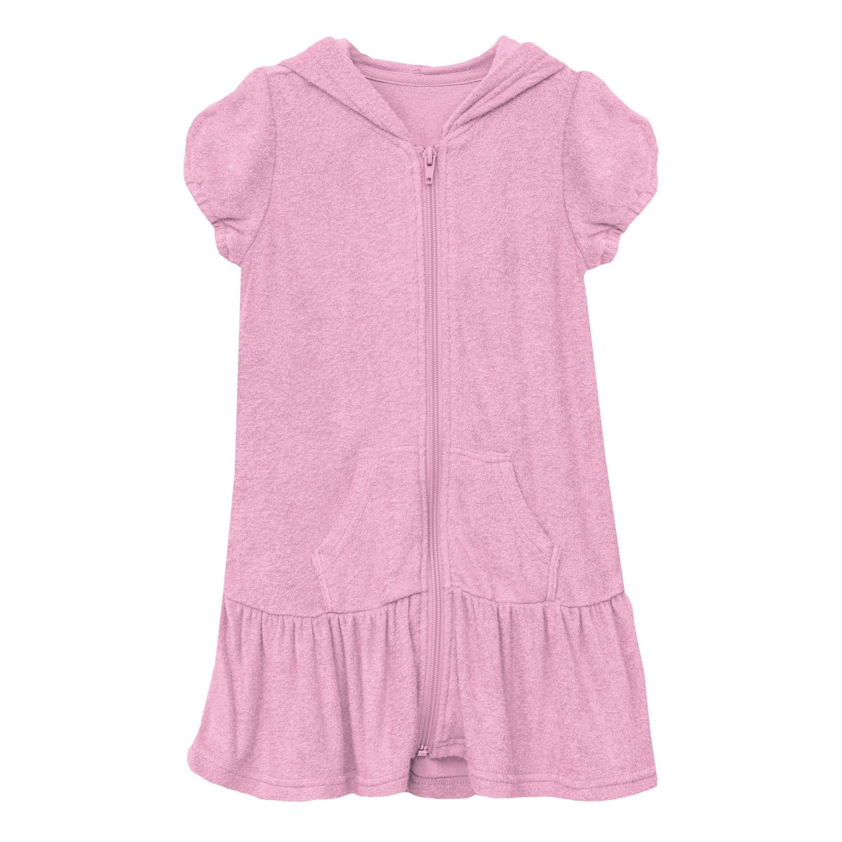 Terry Ruffle Swim Cover-Up in Cotton Candy