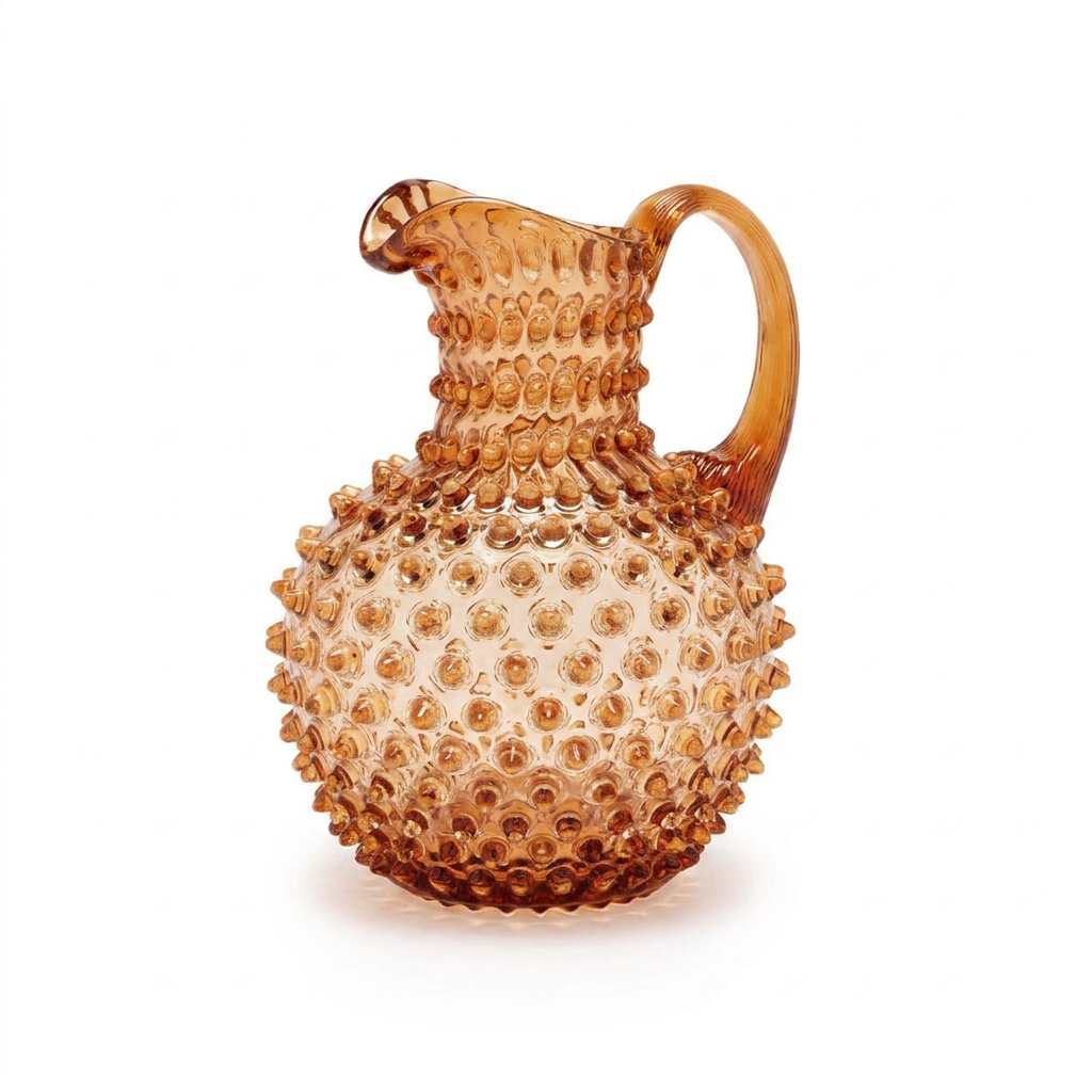 Hobnail Jug - Large - Honey Gold