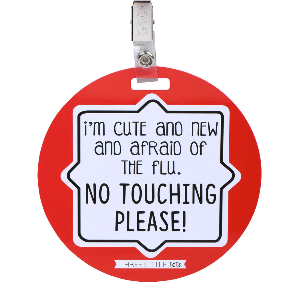 Cute & New Afraid of the Flu Car Seat Tag