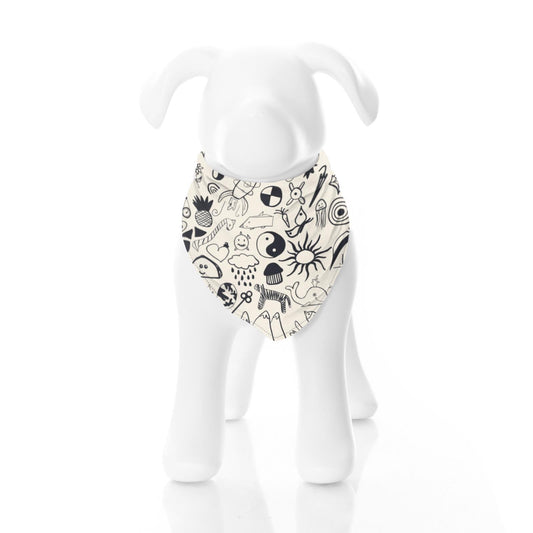 Print Dog Bandana in Doodles