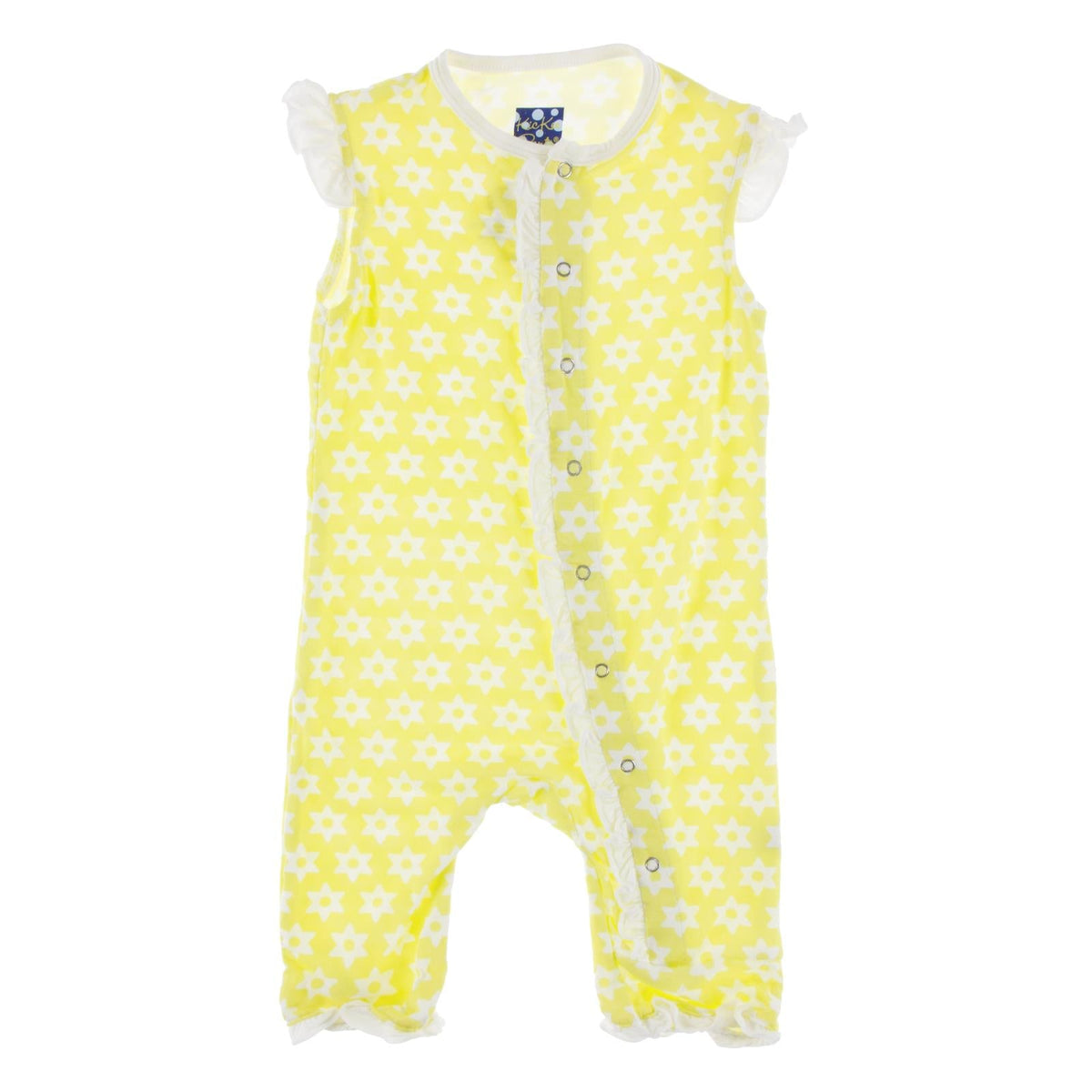 Print Ruffle Tank Romper in Lime Blossom Stellini
