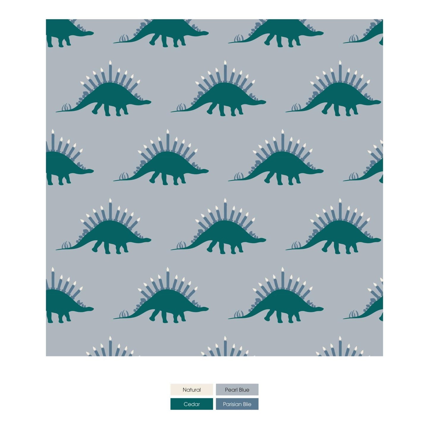 Print Dog Jammies in Pearl Blue Menorahsaurus