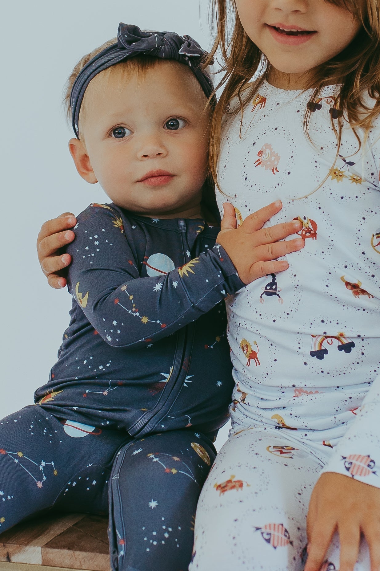 "Baby, You're a Star" One-Peaz™ Double Zip Footies - Navy