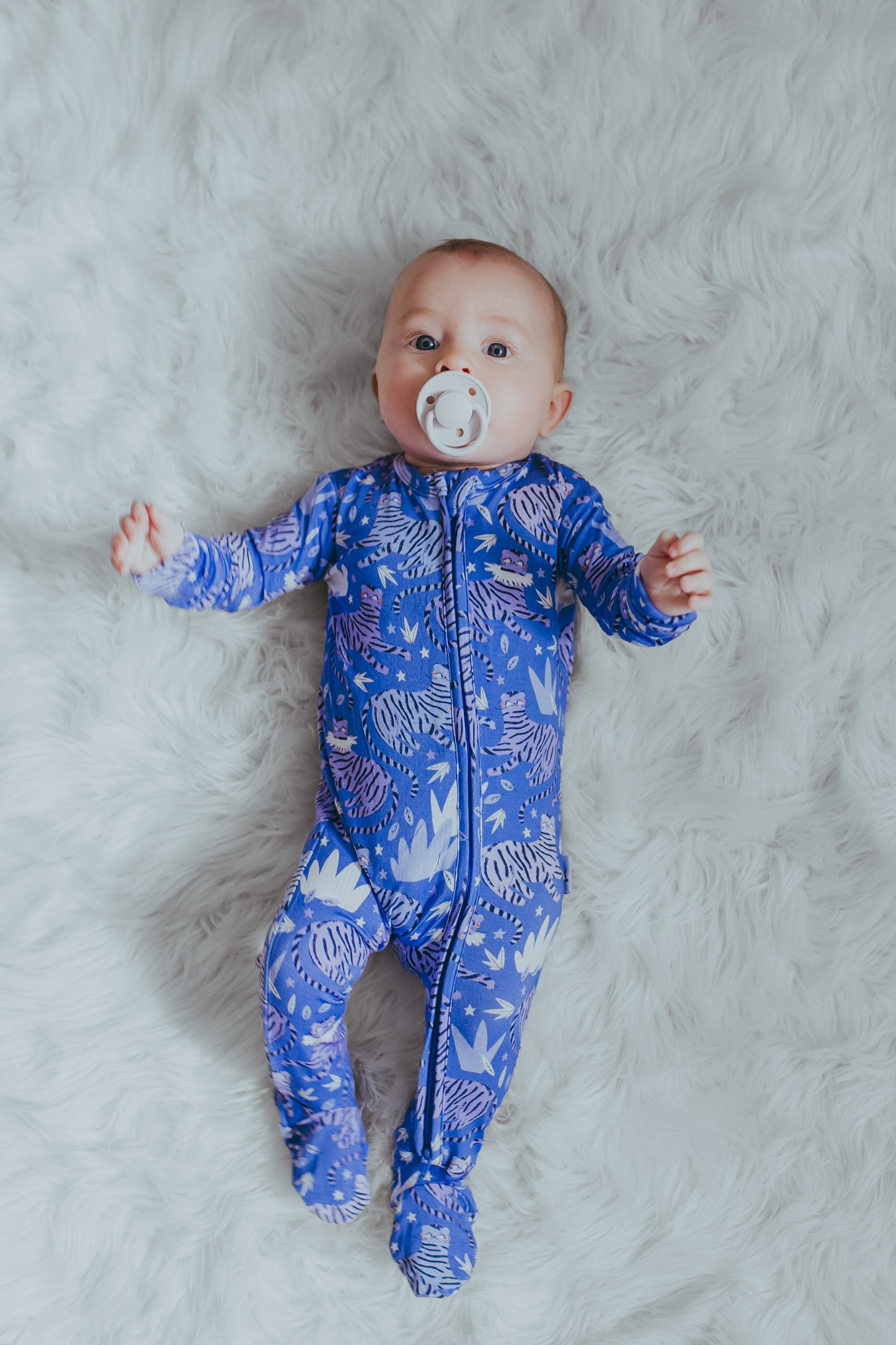 "Cats Pajamas" One Peaz™ Footies - Blue