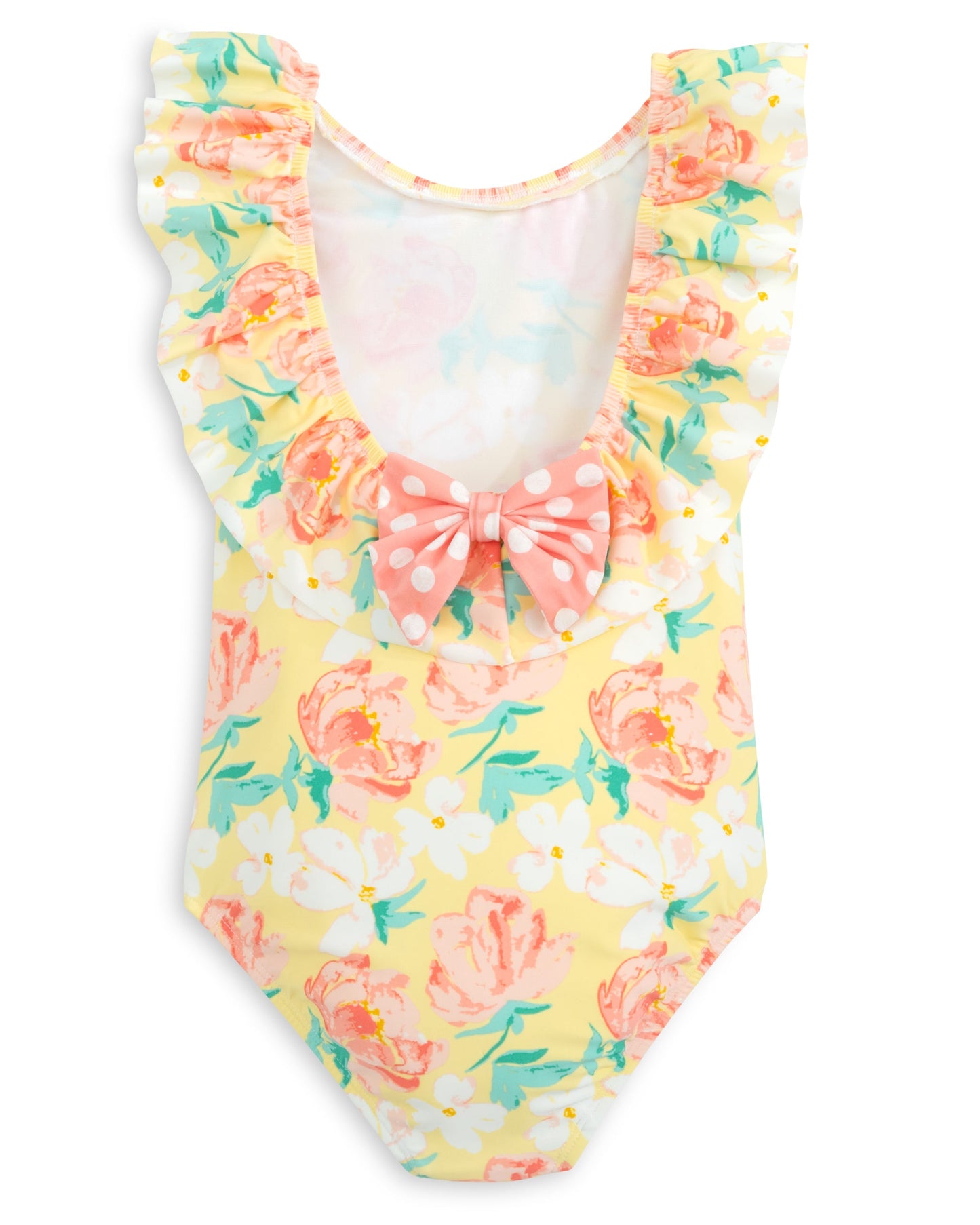 Magnolia Ruffle Low Back Swim Suit with Bow