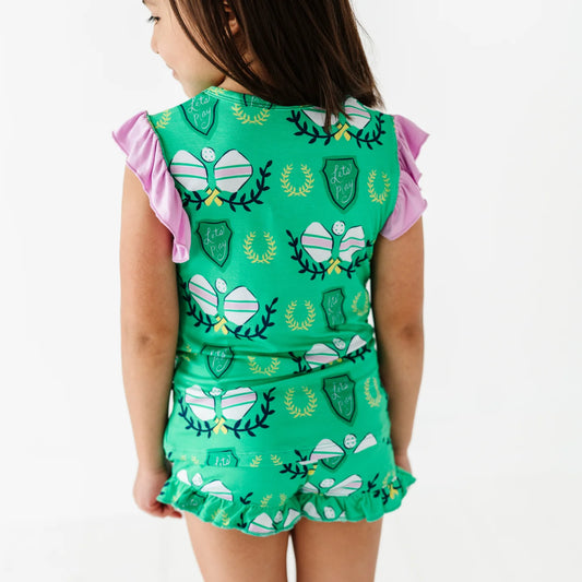In a Pickle(ball) Ruffled Short Set