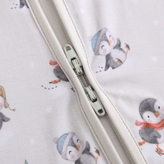 Penguins On Ice Zippered Baby Romper