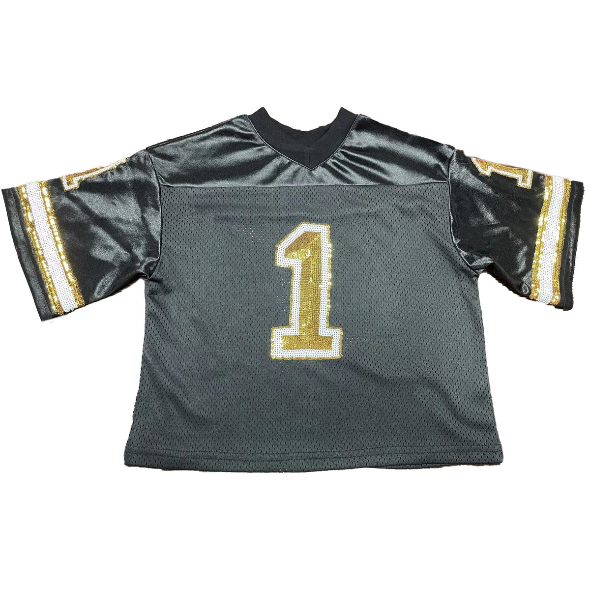 Black and Gold Sequin Jersey