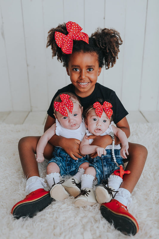 Red Polka Dot Whimsy Bow