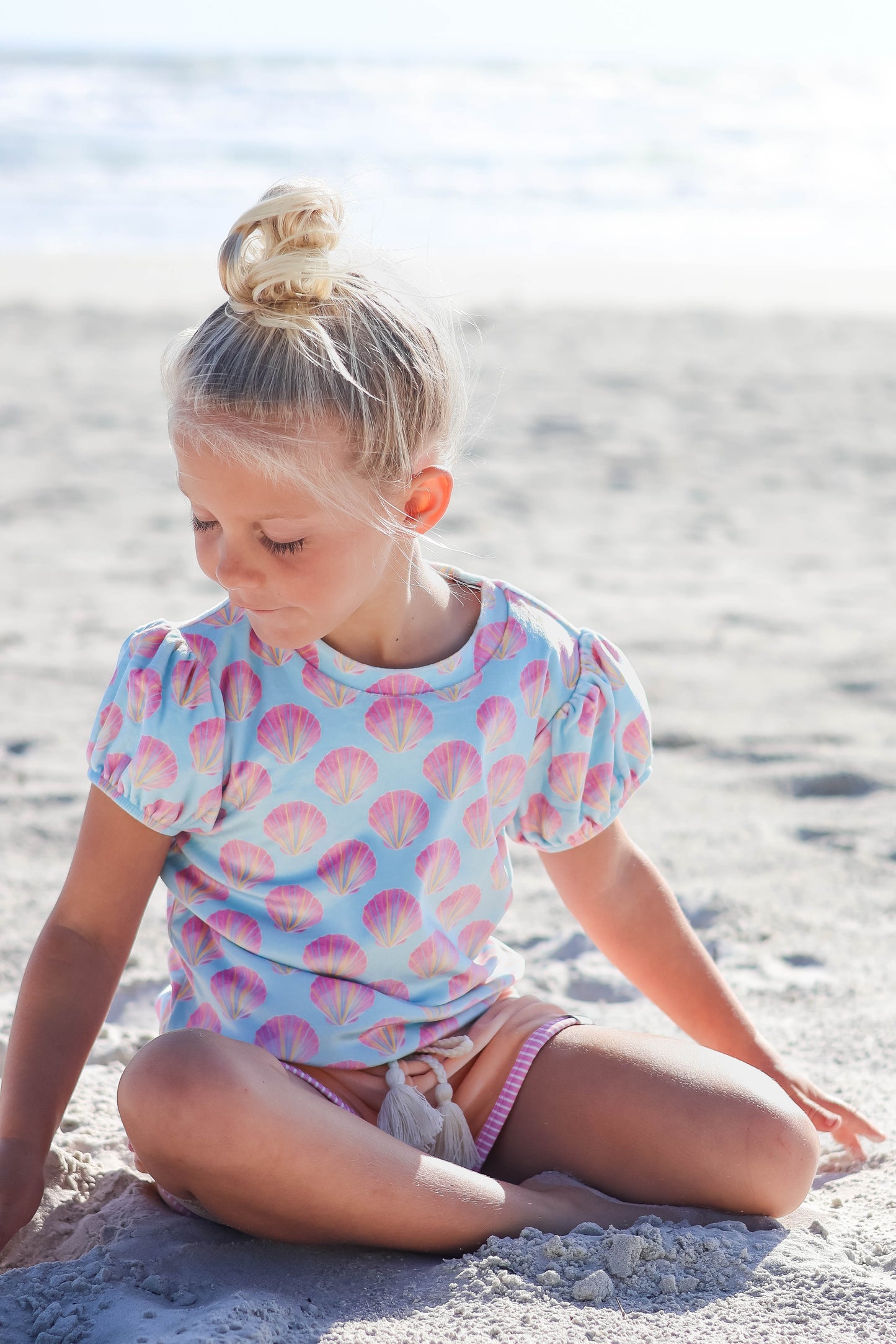 Serene Seashell Shirt & Short Set