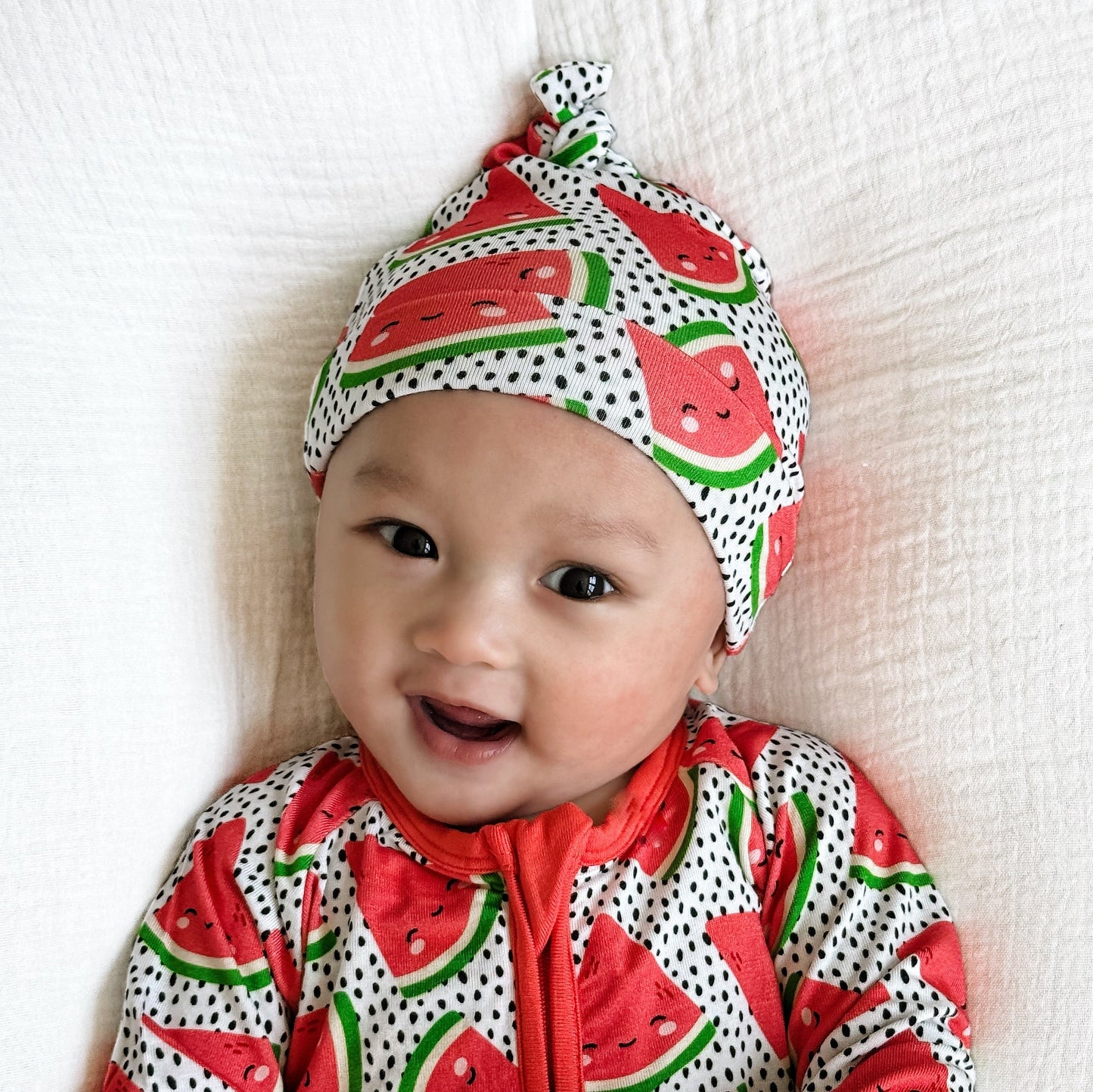 BAMBOO KNOT BEANIE- Kawaii Watermelon