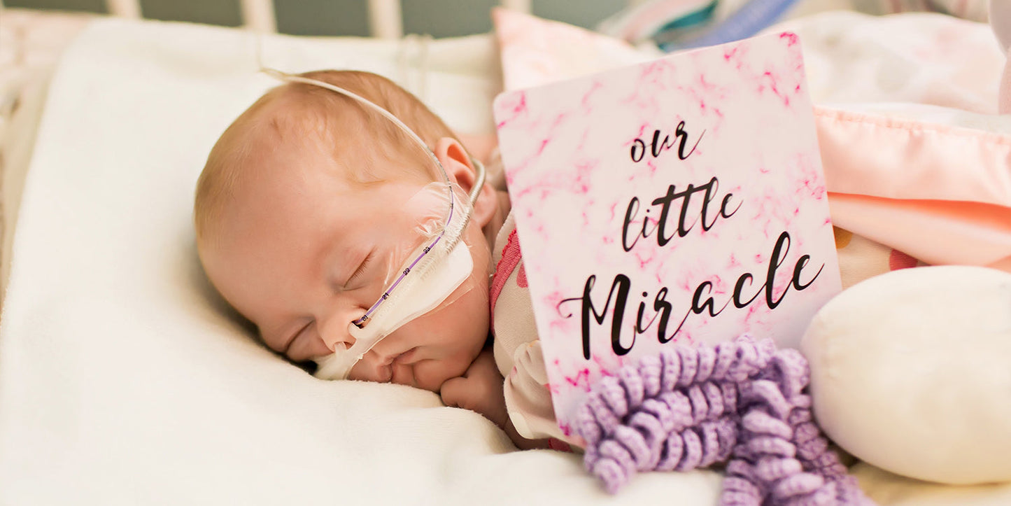 Girl Plastic NICU Milestone Cards w/ Marker