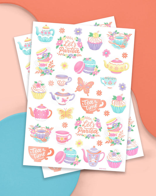 Let's Partea Tats - 61 foil temporary tattoos