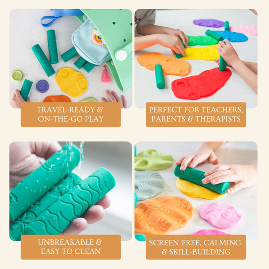 Pond Life Play Dough Rollers (set of 6)