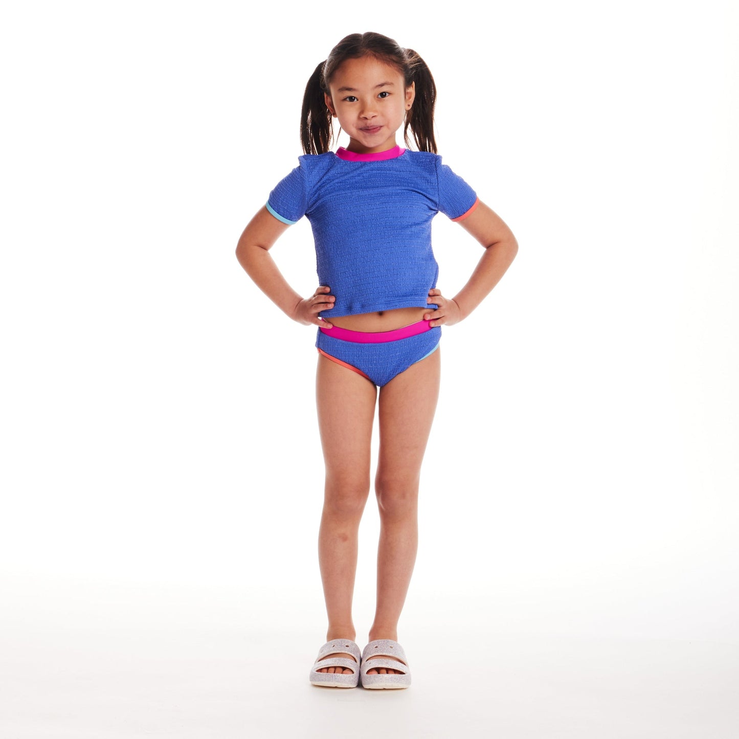 Kids (2-6x) Short Sleeve Rashguard Set | Cobalt Blue