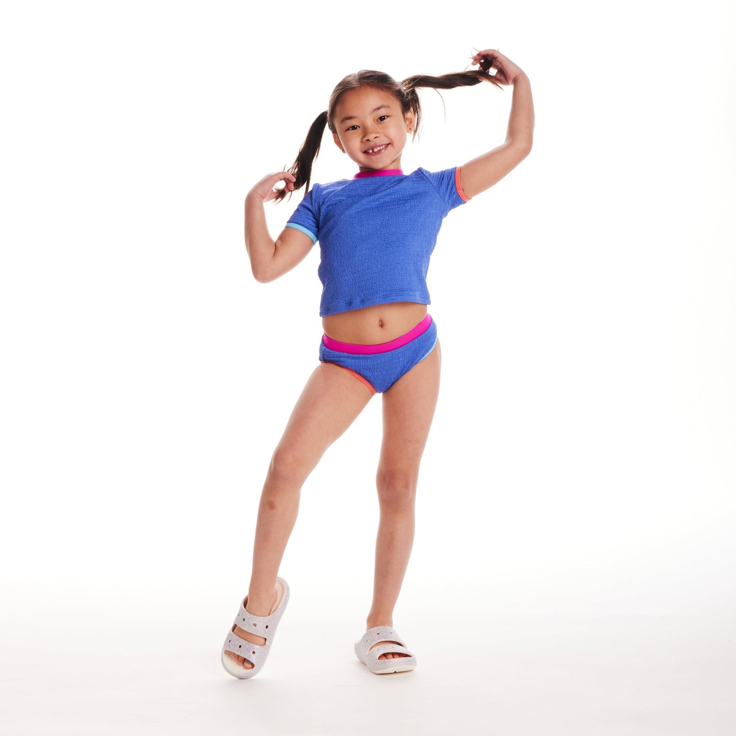 Kids (2-6x) Short Sleeve Rashguard Set | Cobalt Blue