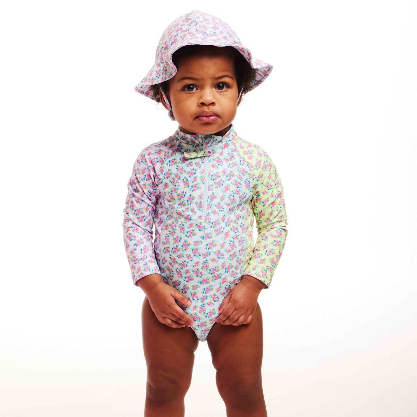 Infant (0-24M) Ls Rashguard & Hat Set | Floral