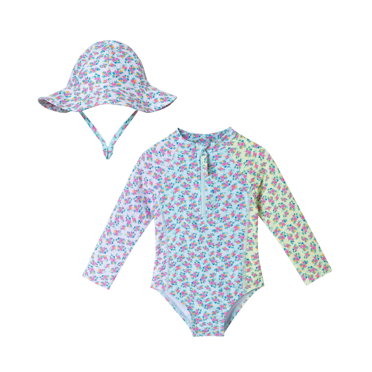 Infant (0-24M) Ls Rashguard & Hat Set | Floral