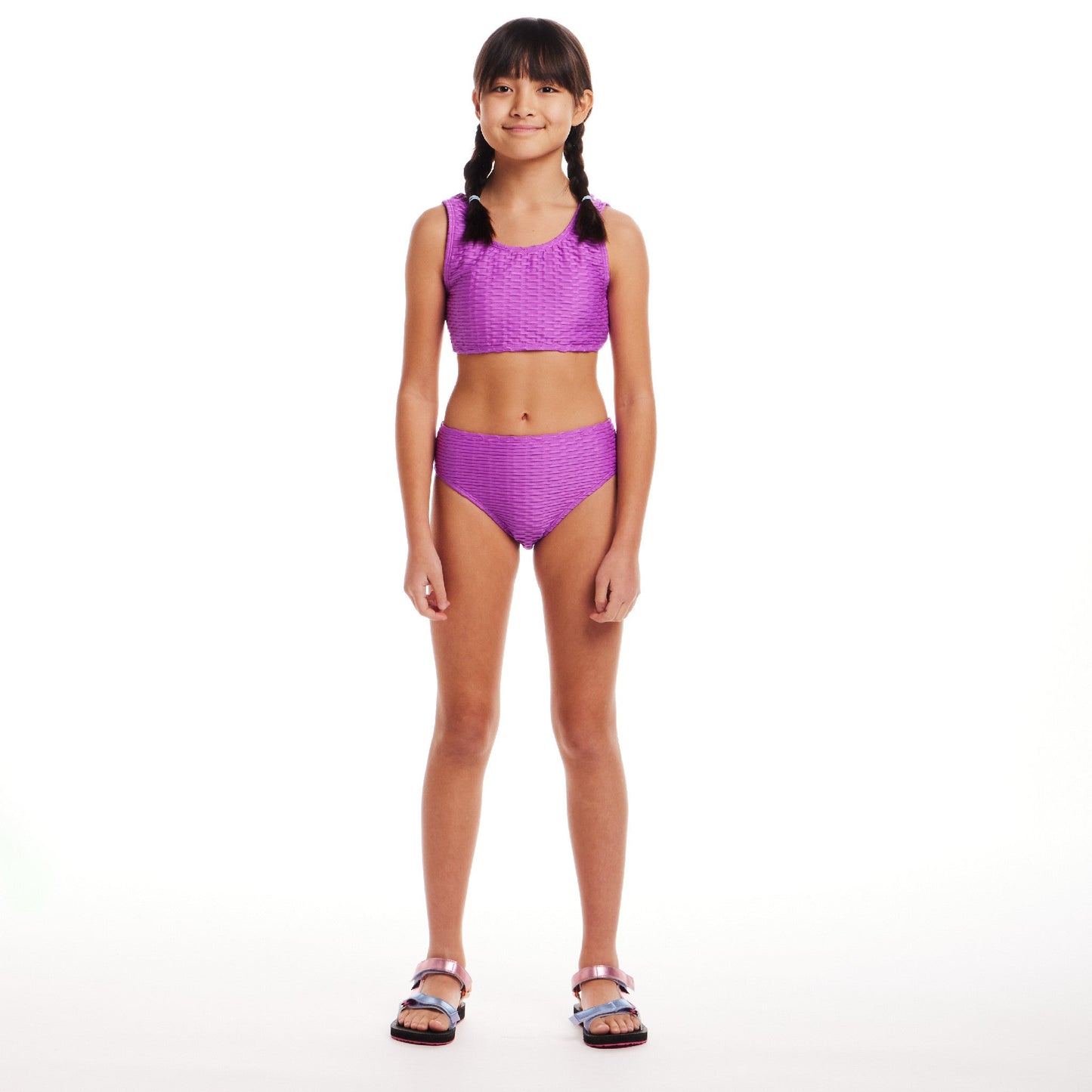 Kids (7-16) Two Piece Swim Suit | Purple