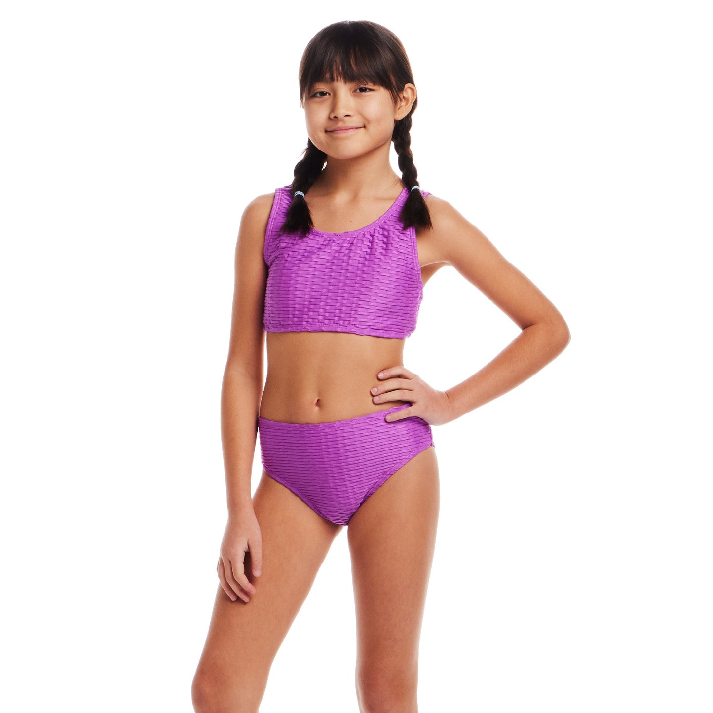Kids (7-16) Two Piece Swim Suit | Purple