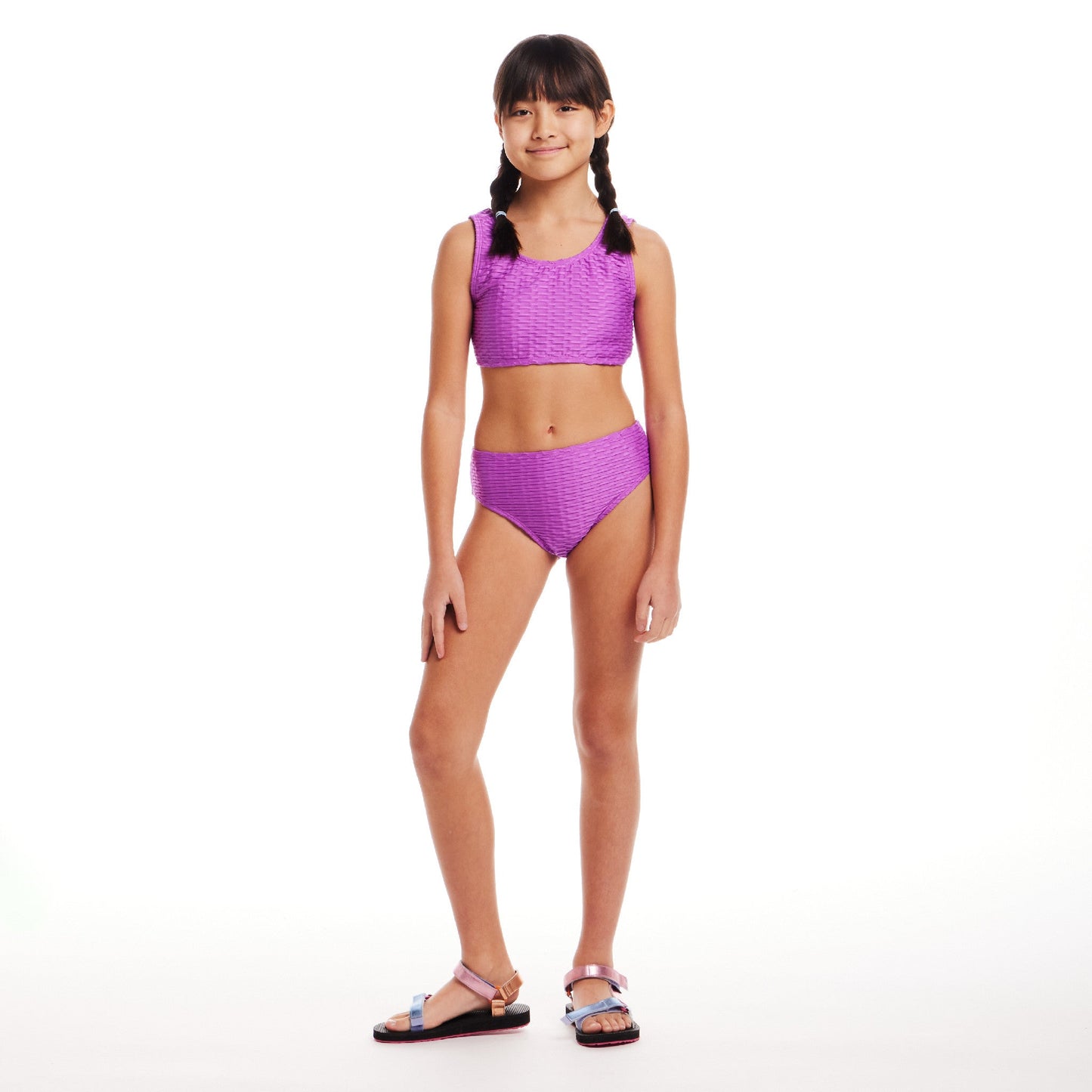 Kids (7-16) Two Piece Swim Suit | Purple