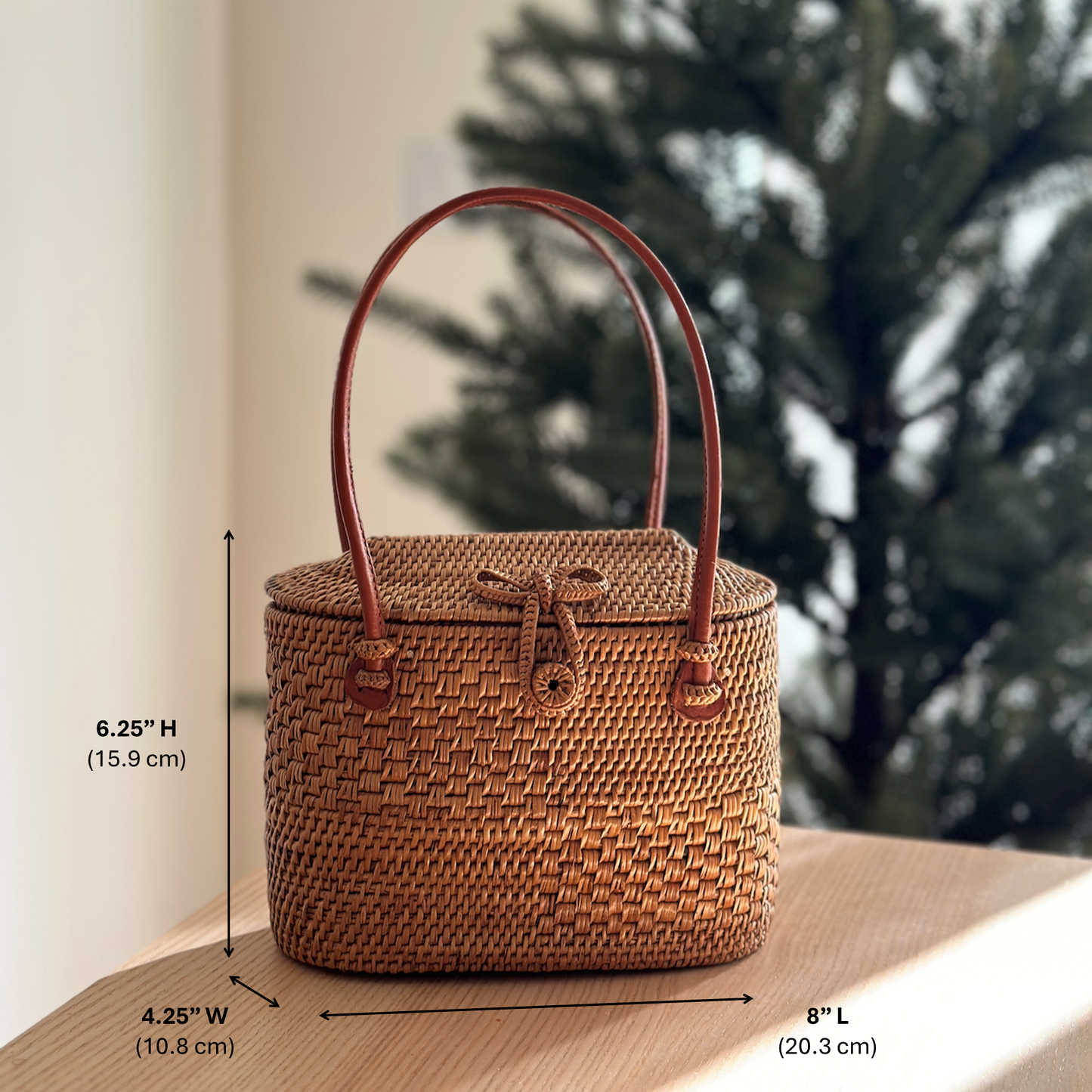 Bali Rattan Handbag - Athens